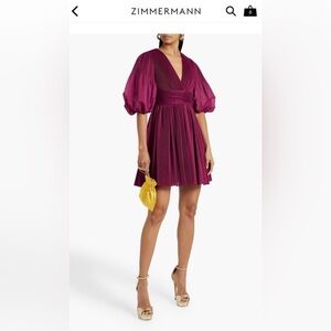 Zimmermann- Pleated Mini Dress